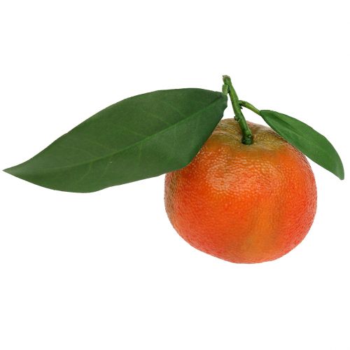 Floristik24 Orange med blad 7cm 4stk