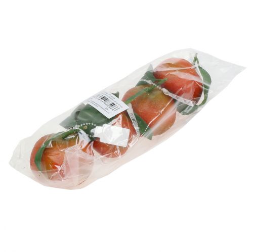 Floristik24 Orange med blad 7cm 4stk