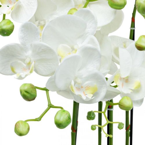 Artikel Kunstige orkideer i potte hvid kunstig plante 63cm