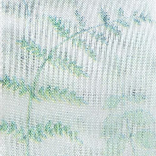 Artikel Organzabånd, chiffonbånd, bladrige grene, grøn, 40 mm, 15 m