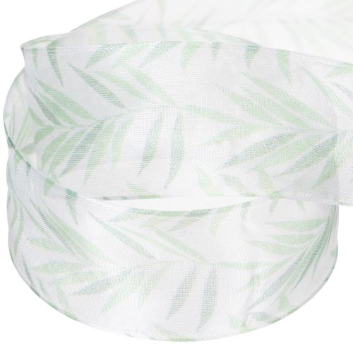 Artikel Organzabånd, chiffonbånd, grønt plantebånd, 40 mm x 15 m