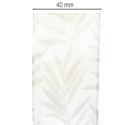 Artikel Organzabånd, chiffonbånd, grønt plantebånd, 40 mm x 15 m