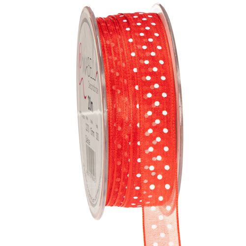Floristik24 Bånd med prikker til alsidig sæsonbestemt gaveindpakning, 1,5 cm bredt, 20 m langt