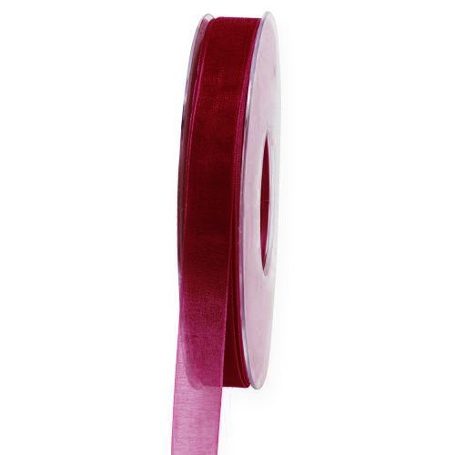 Artikel Organza bånd Bordeaux 15mm 50m