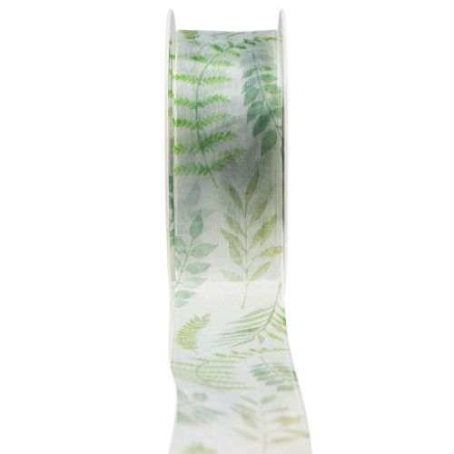 Artikel Organza bånd chiffon bånd grønne blad ranker 40mm 15m