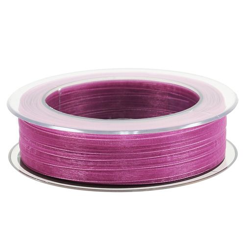 Floristik24 Organza bånd aubergine 7mm 50m