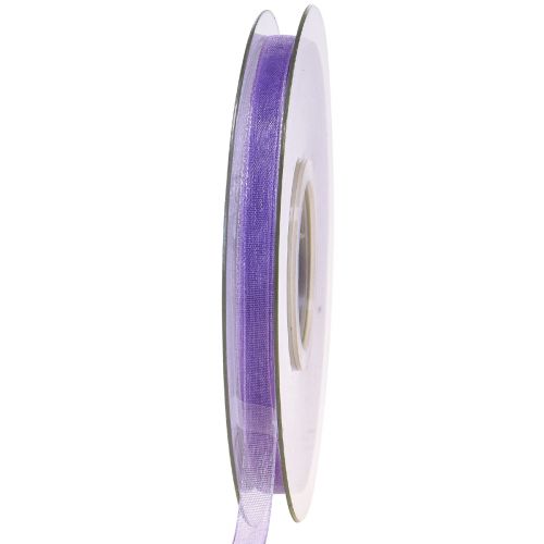 Floristik24 Organza bånd gavebånd lilla bånd selvkant 6mm 50m