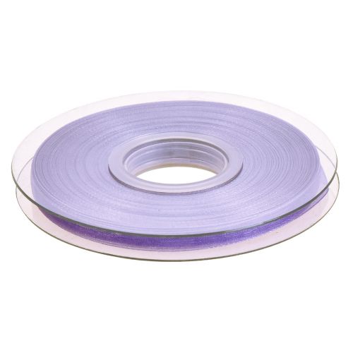 Artikel Organza bånd gavebånd lilla bånd selvkant 6mm 50m