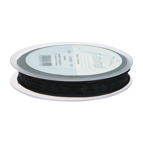 Artikel Organza bånd med striber gavebånd sort 15mm 20m