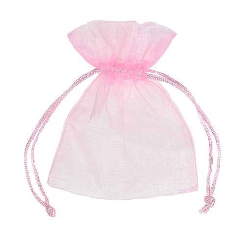 Floristik24 Organza taske pink 12x9cm 10p