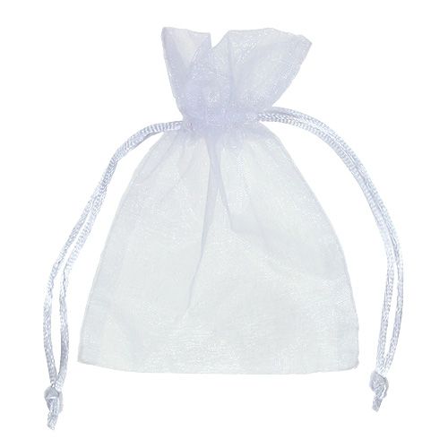 Floristik24 Organza taske hvid 12x9cm 10p