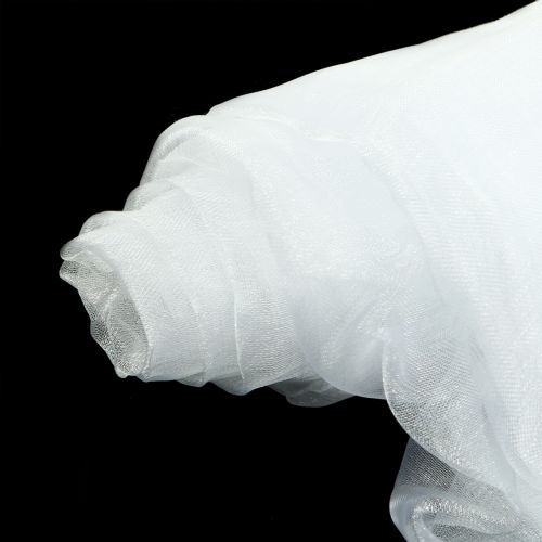 Floristik24 Dekorativt stof organza hvid 150cm x 300cm