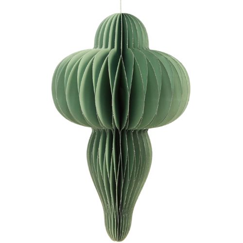Julepynt af papirpynt i mint H40cm 2 stk