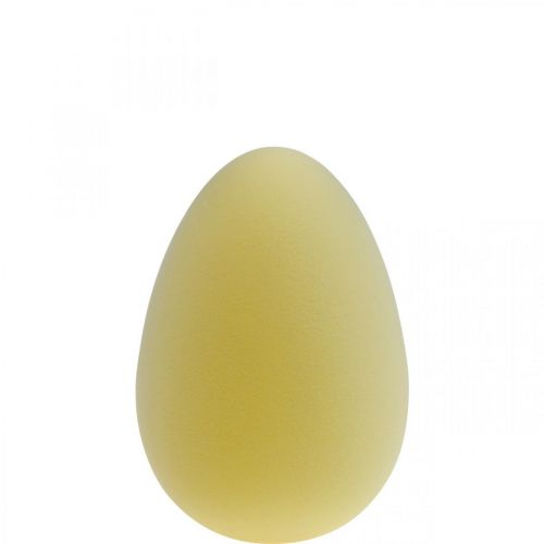 Floristik24 Påskeæg dekoration æg plast lys gul flokket 25cm