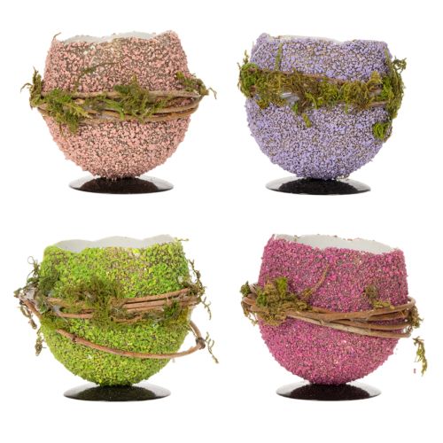 Artikel Dekorativ skål med påskeæg til forårs- eller påskeborddekoration, 9 cm, 4 stk.