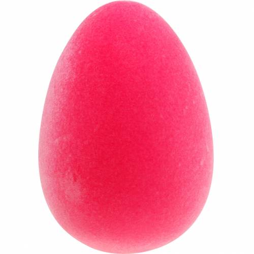 Floristik24 Påskeæg pink H25cm æg flokket påske dekoration æg dekoration