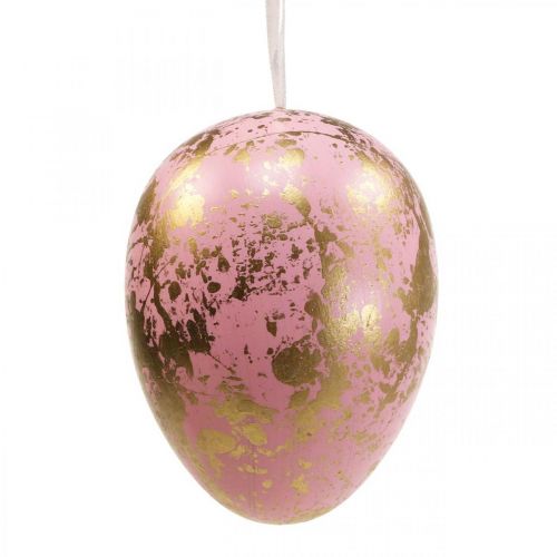 Floristik24 Påskeæg til at hænge op pynteæg pink, grøn, guld 15cm 4 stk