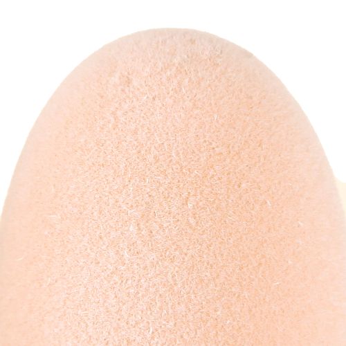 Artikel Påskeæg flokket i ferskenbrun hvid H6cm 24stk