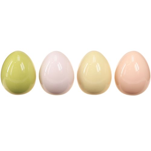 Floristik24 Påskeæg keramik æg dekoration pastel skinnende 5×6cm 8 stk