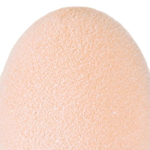 Artikel Påskeæg Små flokkede Fersken Brun Hvid H4cm 15 Stk