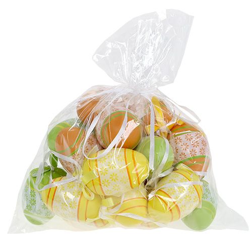 Floristik24 Påskeæg til ophæng mix assorterede farver 6cm 18 stk