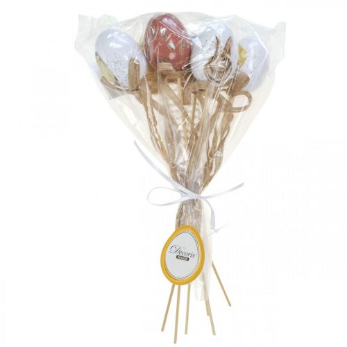 Floristik24 Påskeæg plastik blomsterprop påskepynt H6cm 6stk