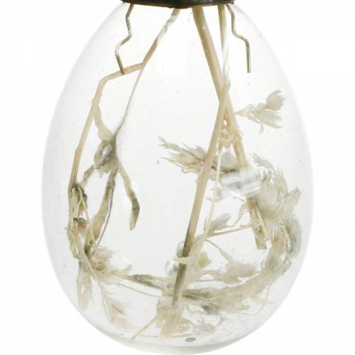 Floristik24 Påskeæg med tørrede blomster, dekorative æg lavet af ægte glas, blomster påskepynt til ophæng, glasæg 8 stk.