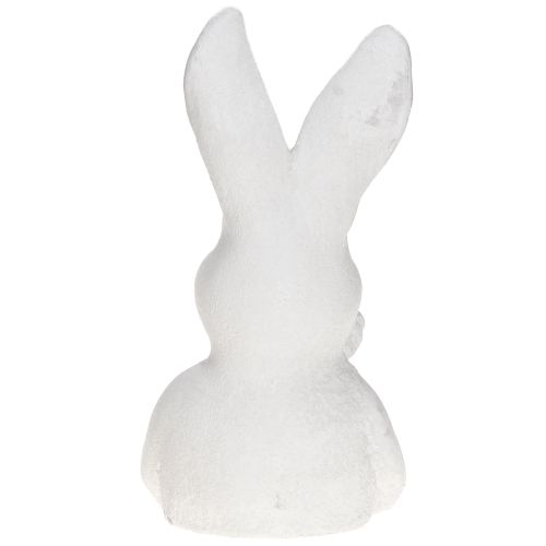 Artikel Påskehare figur Shabby Chic kanin tænker hvid 11×9×20,5 cm