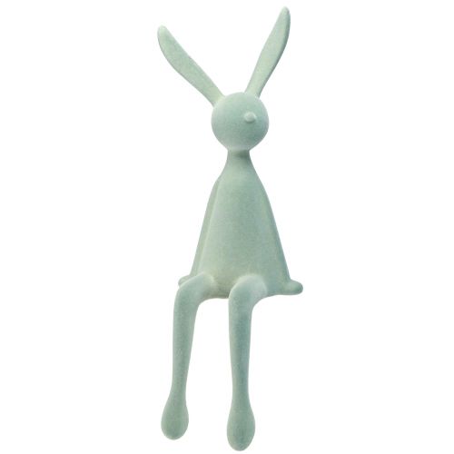 Floristik24 Easter Bunny Edge Taburet Siddende Kanin – 2. valg – Flokket Grågrøn 56 cm