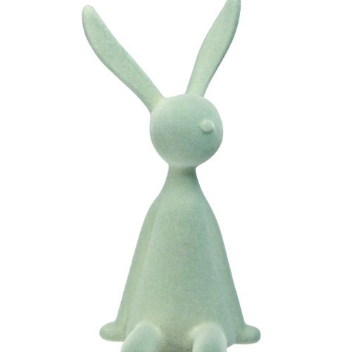 Floristik24 Easter Bunny Edge Taburet Siddende Kanin – 2. valg – Flokket Grågrøn 56 cm