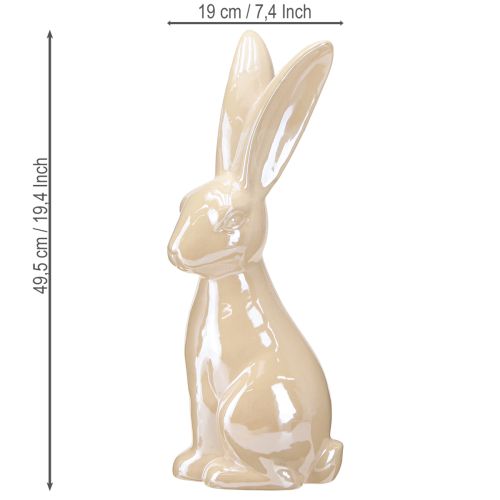 Artikel Påskehare Keramik i Beige Keramik Kanin Stor H49,5cm