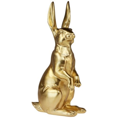 Dekorativ påskehare guld Påskepynt kanin stående H42cm