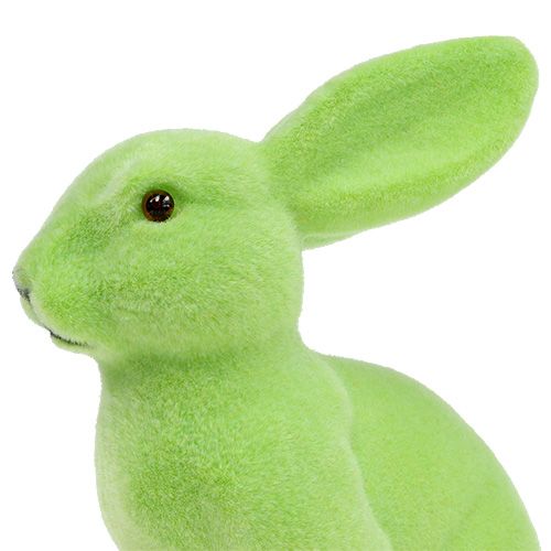 Floristik24 Påskeharen flokede pastel 15 cm 3stk
