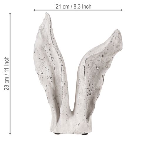 Floristik24 Påskehare Dekoration Kaninører Grå/Hvid Shabby Chic H29cm