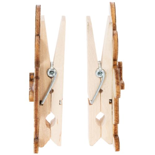 Artikel Påskehare-dekorationsklemmer, lyserøde og hvide træpåskepynt, 7,5 cm, 4 stk.