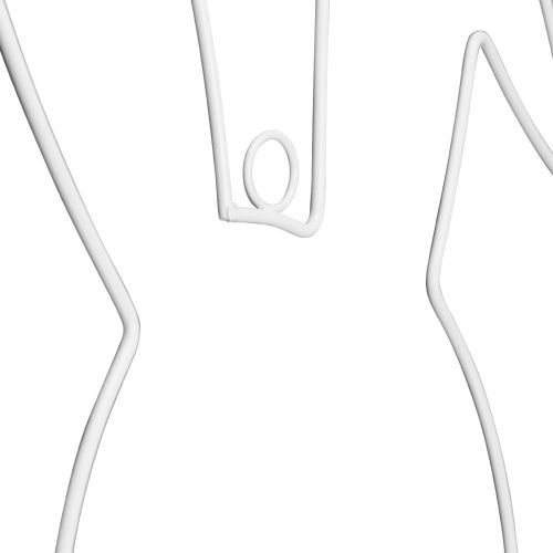Floristik24 Påskehare dekorativ ring metal hvid til ophæng 27×41×2cm