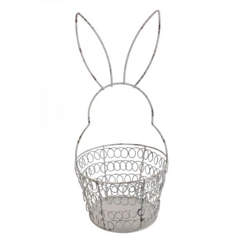 Artikel Påskekurv trådkurv Easter Bunny Shabby Ø12cm H26,5cm