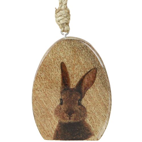 Artikel Påskevedhæng Bunny i Æggetræ Jute Natur 8x10,5cm 4stk
