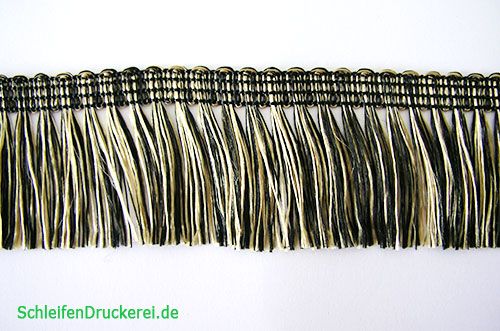 Frynser guld-sort selvklæbende 25m