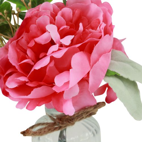 Floristik24 Pæon dekoration i vasen borddekoration sommer pink 20cm