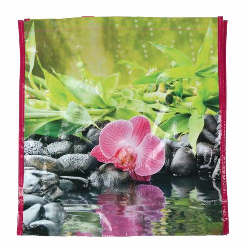 Artikel Indkøbspose med hanke Happiness plastik 38 × 10 × 40cm