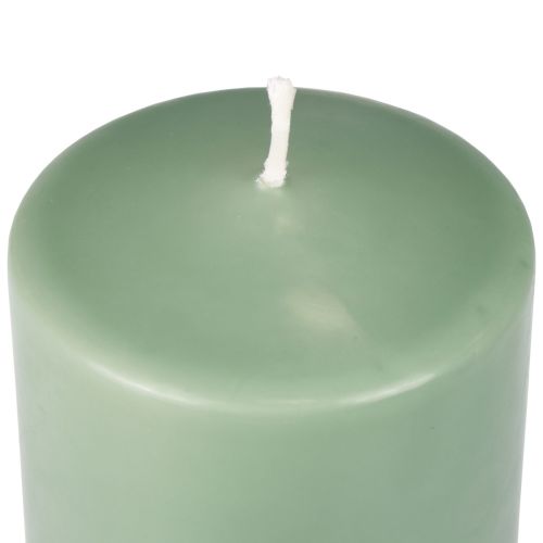 Floristik24 PURE søjlelys grøn smaragd Wenzel lys 130/60mm