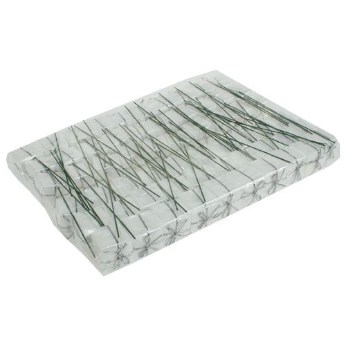 Floristik24 Dekorativt pakkestik hvid 2,5cm 60stk