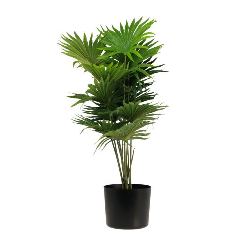 Palm dekorativ vifte palme kunstige planter potte grøn 80cm