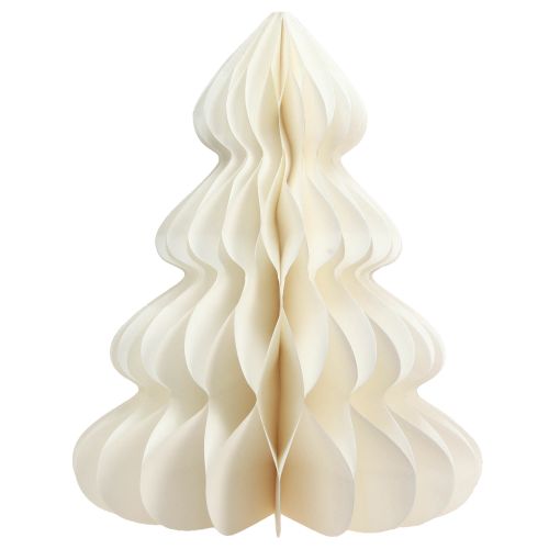 Floristik24 Papir juletræ i hvid med glitter Ø48cm H60cm