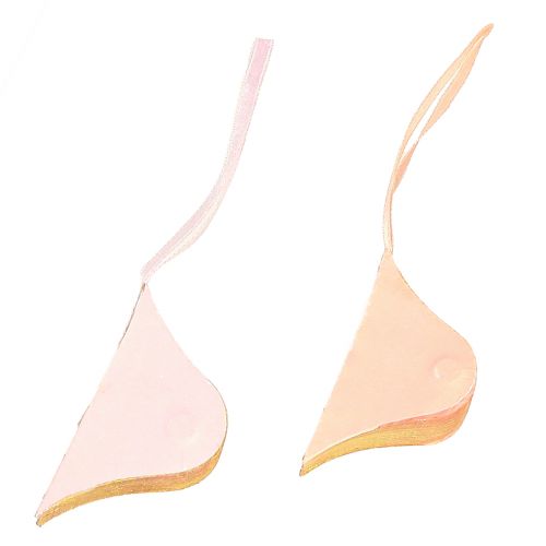 Artikel Papir julepynt løg pink abrikos Ø8cm 4 stk