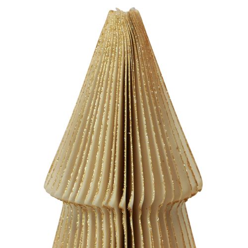 Floristik24 Papir juletræspapir Juletræscreme, guld H60cm
