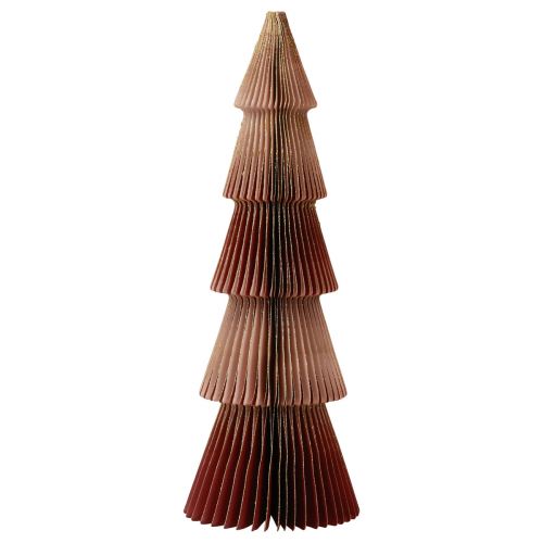 Papir juletræ lille bordeaux H30cm