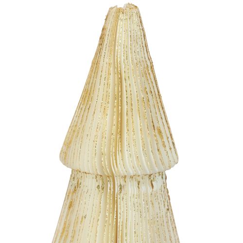 Floristik24 Papir Juletræ Gran Tree Small Hvidguld H30cm