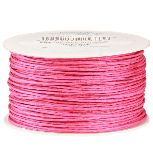 Floristik24 Papirsnor trådviklet Ø2mm 100m pink